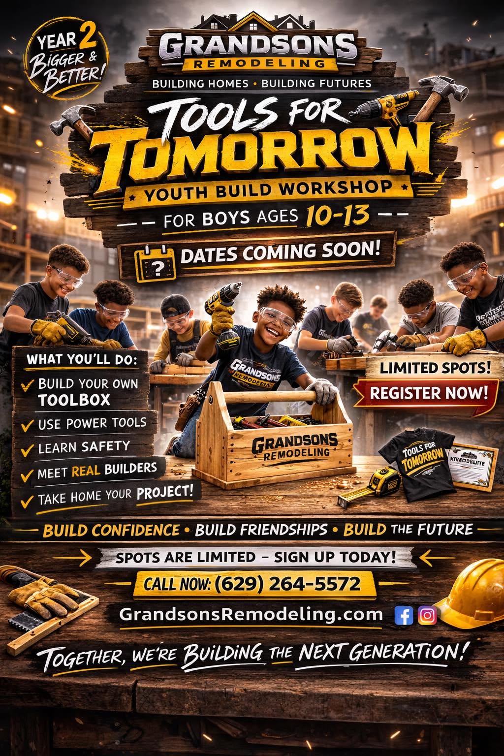 Tools for Tomorrow official poster and signup flyer